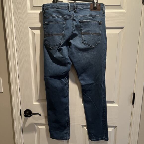 Buffalo David Bitton Jeans Men's 36X32 Axel Slim Straight Medium Wash Stretch - Picture 2 of 9